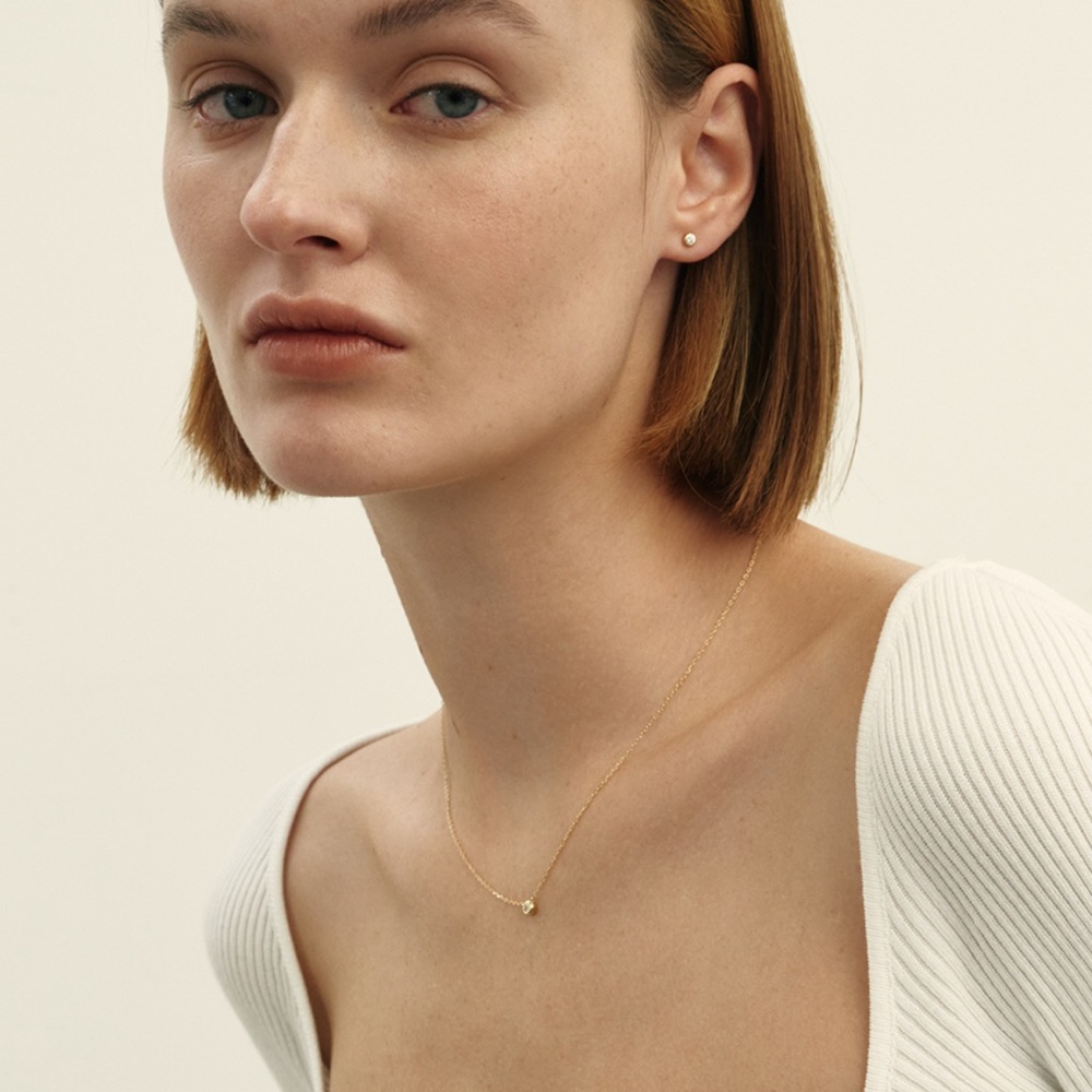 LUNNE (korean brand)
14K Diamond Essential Bezel Necklace (14K Gold) #LCN02 - Picture 14 of 15